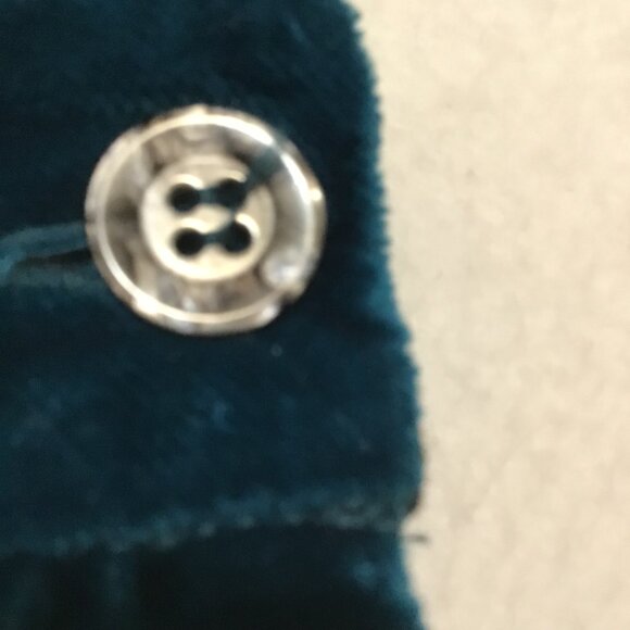 Suttles & Seawinds Vintage Teal Velvet Midi Skirt Size S - Picture 3 of 10